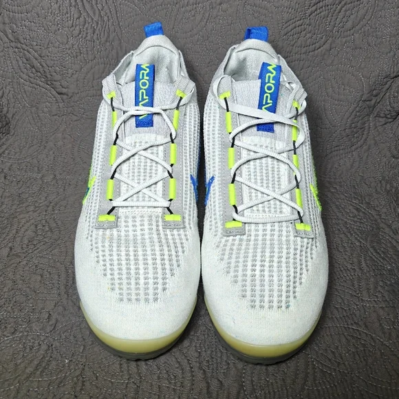Nike Air VaporMax 2021 FK Cool Grey Teal Volt Athletic Men's Shoes Size 13